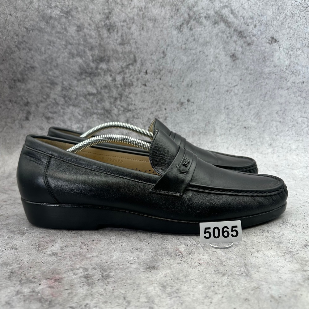 SAS Ace Loafers Mens 13 Black Leather Comfort Slip On Handsewn Penny Shoes